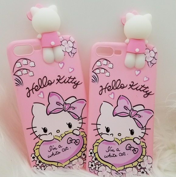 2 for $13 Iphone 7&8PLUS HELLO KITTY HEART 3D CASE - Picture 2 of 8